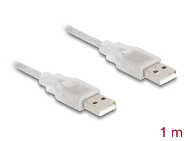 DeLOCK 83887 USB Kabel USB 2.0 1 m USB A Durchscheinend (83887)