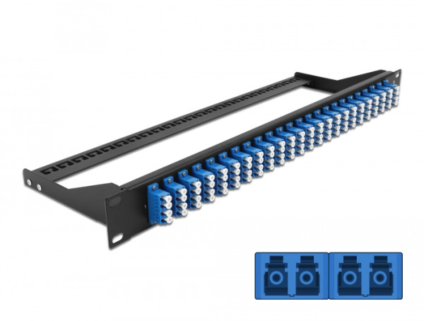 DeLOCK 19″ LWL Patchpanel 24 Port LC Quad blau (43398)