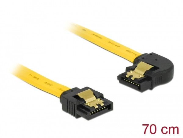 DeLOCK 0.7m SATA M/M SATA-Kabel 0,7 m Gelb (82826)