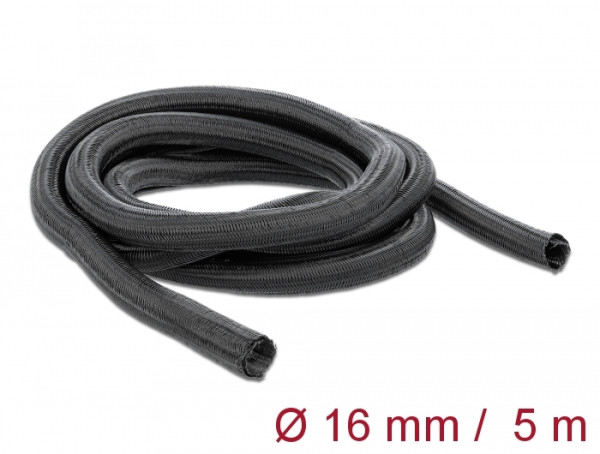 DeLOCK Geflechtschlauch selbstschließend 5 m x 16 mm schwarz (18910)