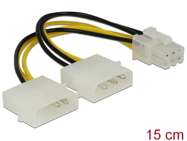DeLOCK Stromkabel fuer PCI Express Karten - 0.15m (82315)