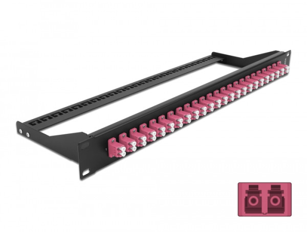 DeLOCK 19″ LWL Patchpanel 24 Port LC Duplex violett (43390)