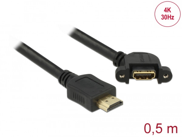 DeLOCK 85467 HDMI-Kabel 0,5 m HDMI Typ A Standard Schwarz (85467)