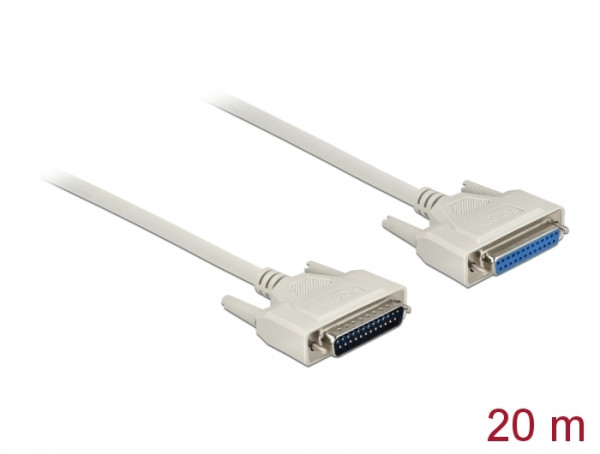 DeLOCK Serielles Kabel D-Sub 25 Stecker zu Buchse 20 m (83682)