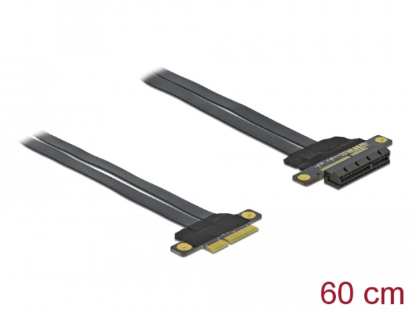 DeLOCK Riser Karte PCI Express x4 zu x4 mit flexiblem Kabel 60 cm (85769)