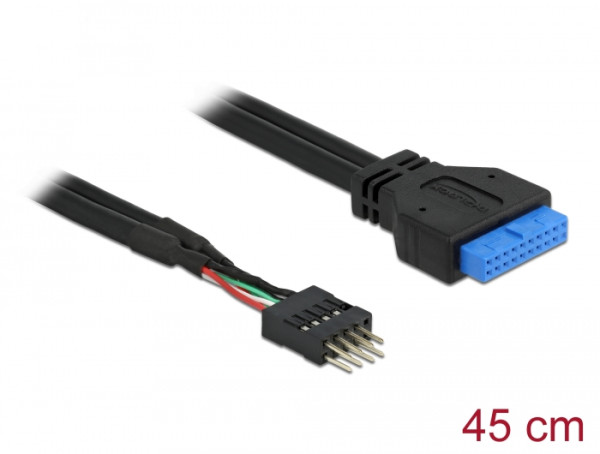 DeLOCK USB 3.0 19 pin - USB 2.0 8 pin 45cm (83791)