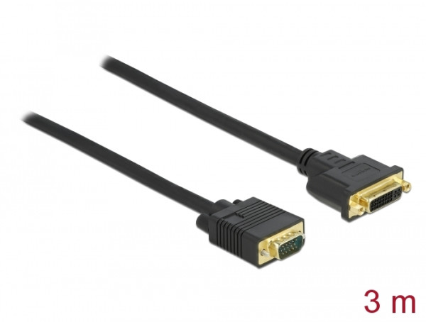 DeLOCK Kabel DVI 24+5 Buchse zu VGA Stecker 3 m (86758)