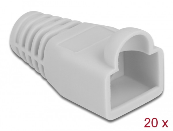 DeLOCK Knickschutztülle für RJ45 Stecker grau 20 Stück (86727)