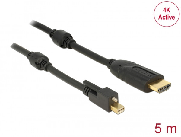 DeLOCK 83732 Videokabel-Adapter 5 m Mini DisplayPort HDMI Schwarz (83732)