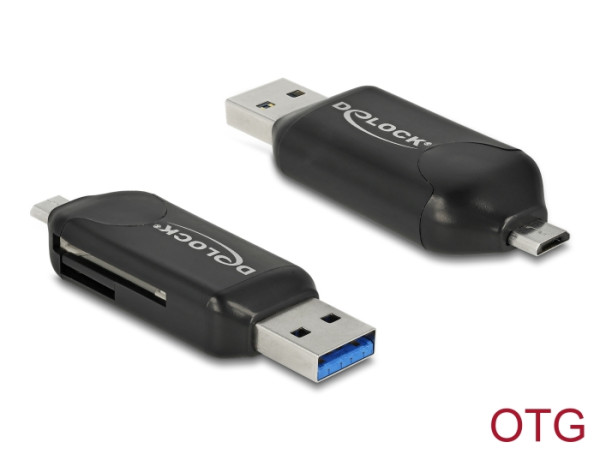 DeLOCK 91734 Kartenleser USB/Micro-USB Schwarz (91734)
