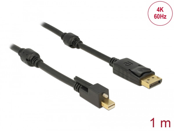 DeLOCK 83721 DisplayPort-Kabel 1 m Mini DisplayPort Schwarz (83721)