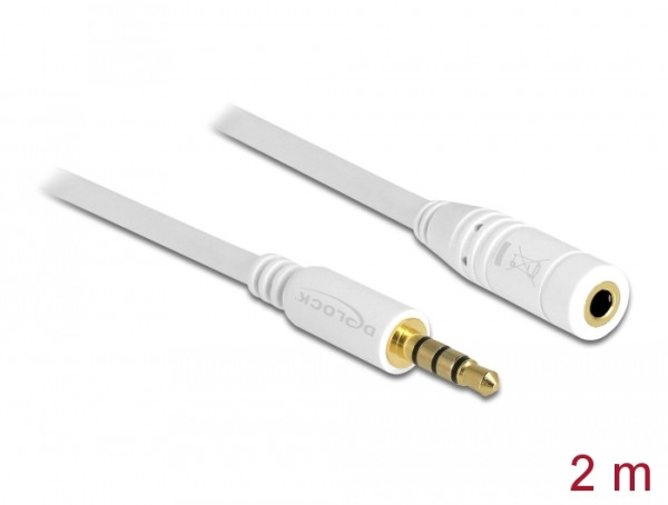 DeLOCK 3.5mm 2m Audio-Kabel Weiß (84482)