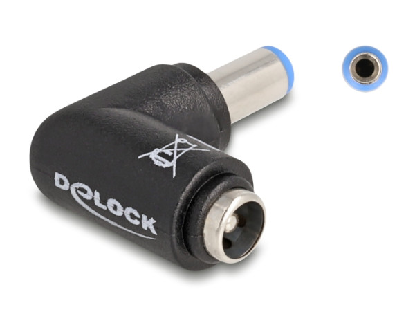 DeLOCK DC Adapter 5,5 x 2,1 mm Stecker zu 5,5 x 2,1 mm Buchse 90° gewinkelt (80794)
