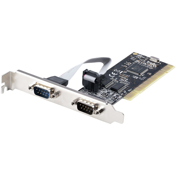 StarTech.com 2 Port PCI RS232 Serial Adapter Card - Serielle Schnittstellenkarte - PCI zu Dual DB9 Controller Card - Standard- und Low-Profile Slotblech - Windows/Linux (PCI2S5502)