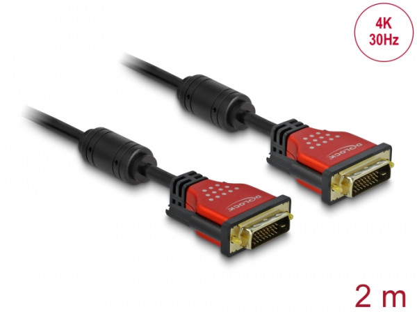 DeLOCK DVI 24+1 Cable 1.8m DVI-Kabel 1,8 m DVI-D Schwarz (84345)