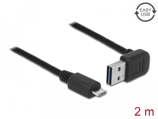 DeLOCK 83536 USB Kabel USB 2.0 2 m USB A Micro-USB B Weiß (83536)