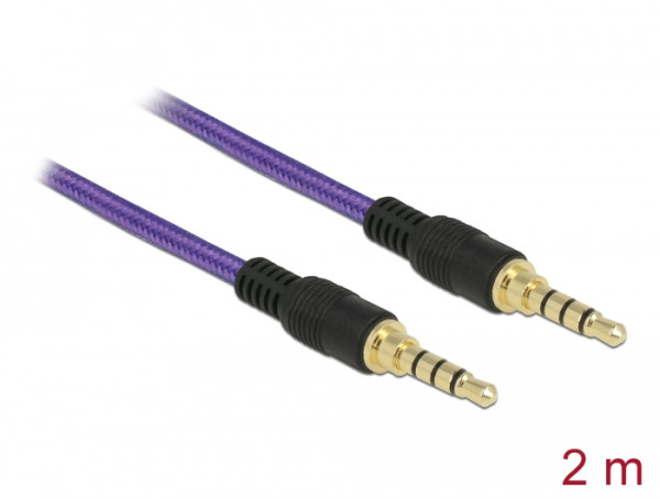 DeLOCK 85599 Audio-Kabel 2 m 3.5mm Violett (85599)