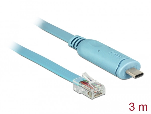 DeLOCK 63914 Serien-Kabel Blau 3 m USB Typ-C RJ45 (63914)