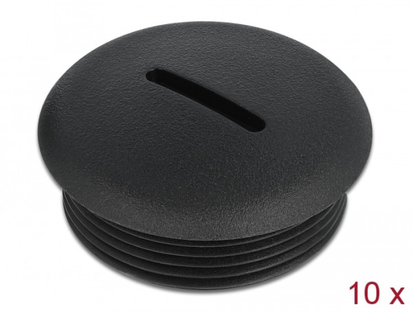 DeLOCK Verschlussstopfen M32 x 1,5 schwarz 10 Stück (60233)