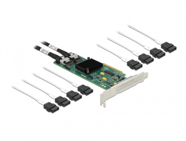 DeLOCK 8 Port SATA PCI Express x8 Karte mit Anschlusskabel (90061)