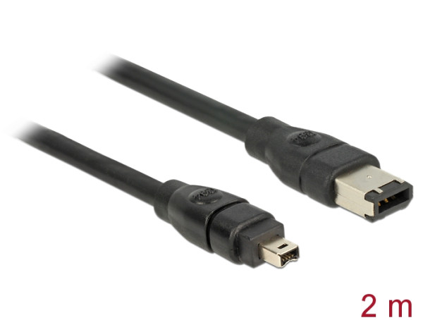 DeLOCK FireWire A/A, 2.0m 2 m Grau (82577)