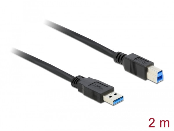 DeLOCK 85068 USB Kabel USB 3.2 Gen 1 3.1 Gen 1 2 m USB A USB B Schwarz (85068)