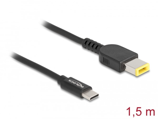DeLOCK Notebook Ladekabel USB Type-C Stecker zu Lenovo 11,0 x 4,5 mm Stecker (87970)