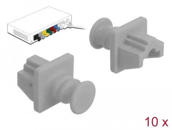 DeLOCK 86508 Stecker-Staubabdeckungen 10 Stücke RJ-45 (86508)