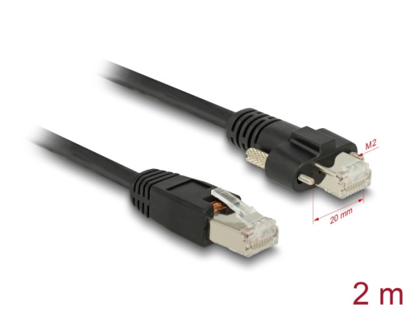 DeLOCK 85668 Netzwerkkabel Schwarz 2 m Cat6 S/FTP S-STP (85668)