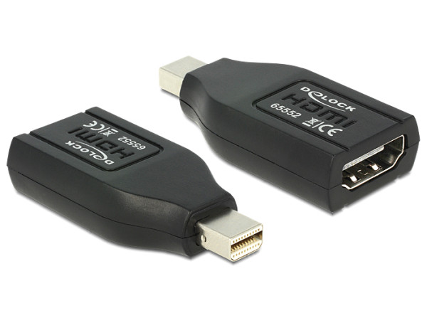 DeLOCK 65552 Kabeladapter mini Displayport HDMI Schwarz (65552)