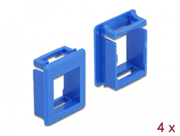 DeLOCK Keystone Halterung für Gehäuse 4 Stück blau (86764)