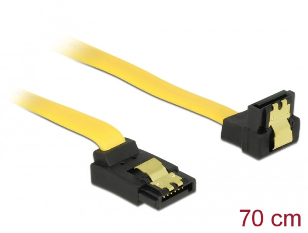 DeLOCK 0.7m SATA M/M SATA-Kabel 0,7 m Gelb (82822)