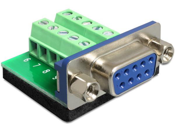 DeLOCK 65268 Kabeladapter Sub-D 9 pin Terminal block 10 pin Grün (65268)