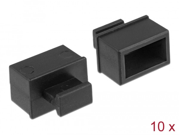 DeLOCK 64021 Steckdosensicherung Schwarz 10 Stücke (64021)