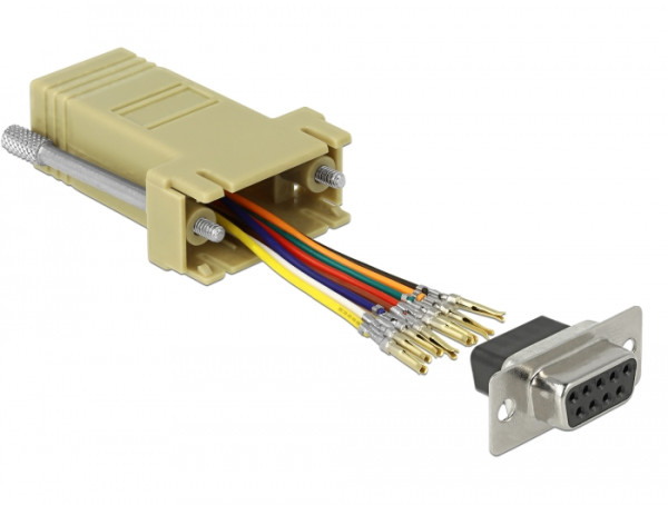 DeLOCK 66164 Kabeladapter Sub-D 9 pin Rj-45 Schwarz, Grau, Edelstahl (66164)