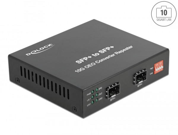 DeLOCK Medienkonverter 10GBase-R SFP+ zu SFP+ (86472)