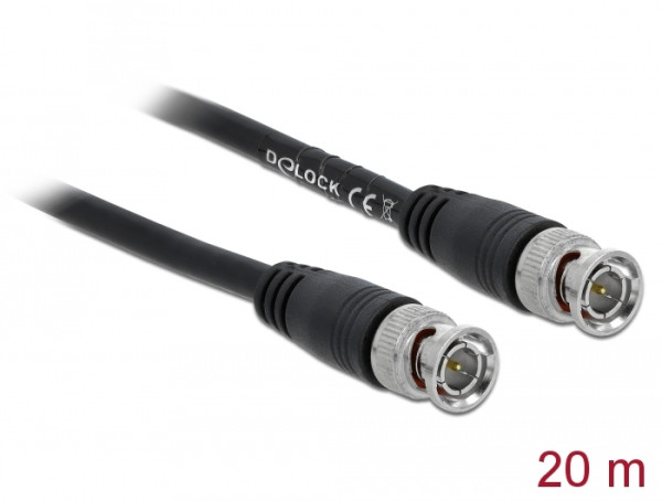 DeLOCK 80087 Koaxialkabel 20 m BNC Schwarz (80087)