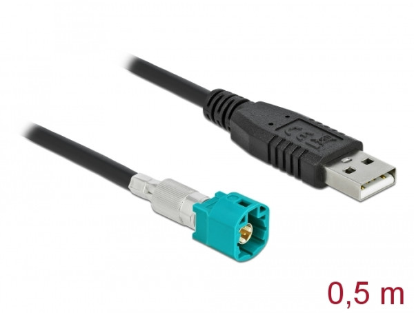 DeLOCK Kabel HSD Z Stecker zu USB 2.0 Typ-A Stecker 0,5 m (90489)