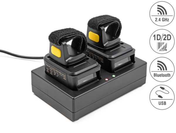 DeLOCK Ringbarcode Scanner 1D und 2D mit 2,4 GHz oder Bluetooth (90610)