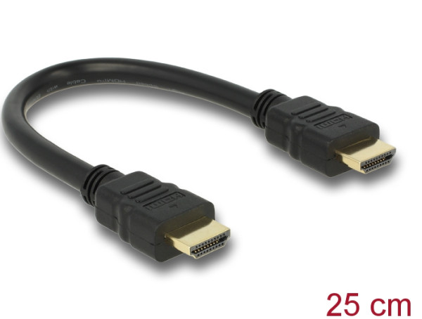 DeLOCK 83352 HDMI-Kabel 0,25 m HDMI Typ A Standard Schwarz (83352)