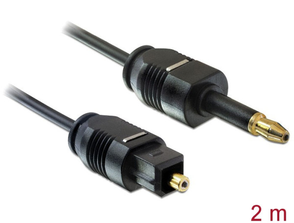 DeLOCK 2m Toslink Audio-Kabel Mini-TOSLINK Schwarz (82876)