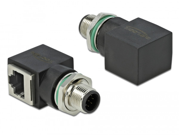 DeLOCK 66315 Kabeladapter M12 RJ45 Schwarz (66315)