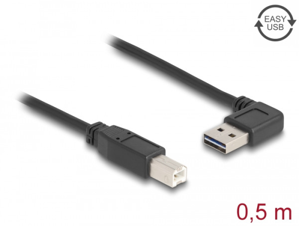 DeLOCK 85167 USB Kabel USB 2.0 0,5 m USB A USB B Schwarz (85167)