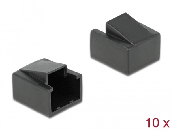 DeLOCK 86470 Steckdosensicherung RJ-45 Schwarz 10 Stücke (86470)