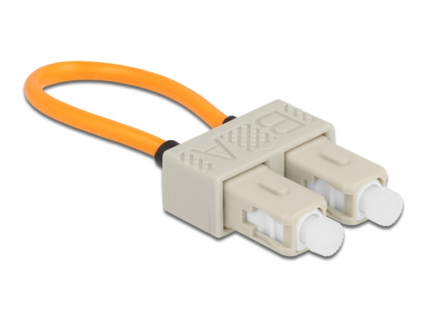 DeLOCK LWL Loopback Adapter SC / OM1 Multimode beige (86921)