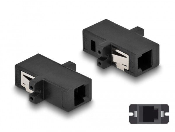 DeLOCK LWL Kupplung MTRJ Buchse zu MTRJ Buchse schwarz (87933)