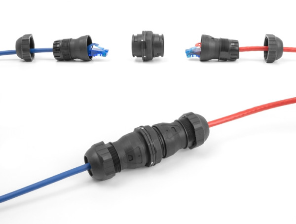 DeLOCK Kabelverbinder RJ45 Buchse zu RJ45 Buchse Cat.6A IP68 staub- und wasserdicht (67044)