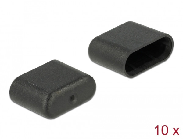 DeLOCK 64008 Steckdosensicherung USB Typ-C Schwarz 10 Stücke (64008)