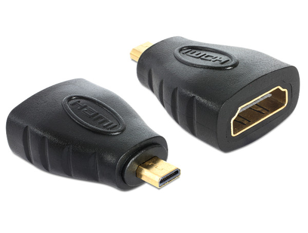 DeLOCK HDMI micro D/HDMI A HDMI mirco D Schwarz (65242)