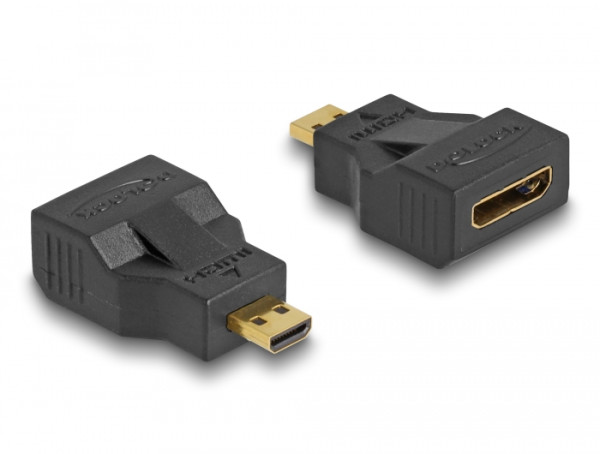 DeLOCK 65271 Kabeladapter 19 pin HDMI - C 19 pin HDMI micro D Schwarz (65271)